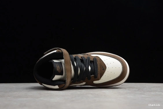 Force 1 Beige Brown x Scott Kids Nike Air Travis 07 Mid 314197-168 0926